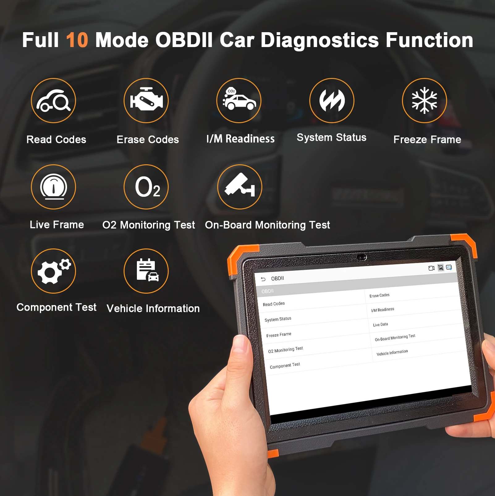 Humzor Scanner ND366E OBD2 Car Diagnostic Scanner Equipped with 17+ Special Functions All System Diagnosis Key Programming