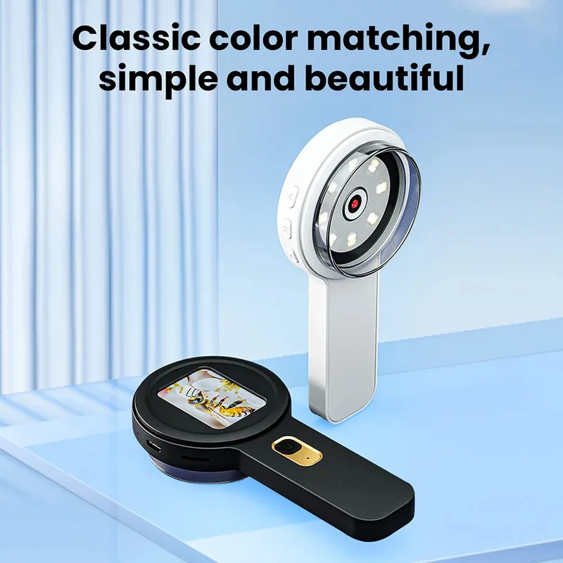 مجهر رقمي محمول بتكبير 100x مع شاشة 2 بوصة وعدسة مكبرة مع أداة قراءة مضيئة #1