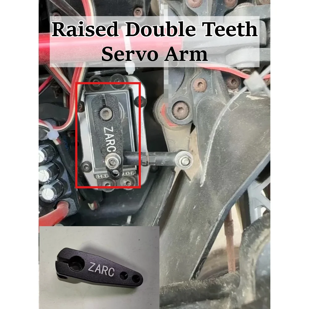 RC Servo Arm Raised Double Teeth custom size 25T for KM Rally 1/7 Traxxas TRX4 1/10 ARRMA 1/8 Monster Truck Buggy Desert Truck