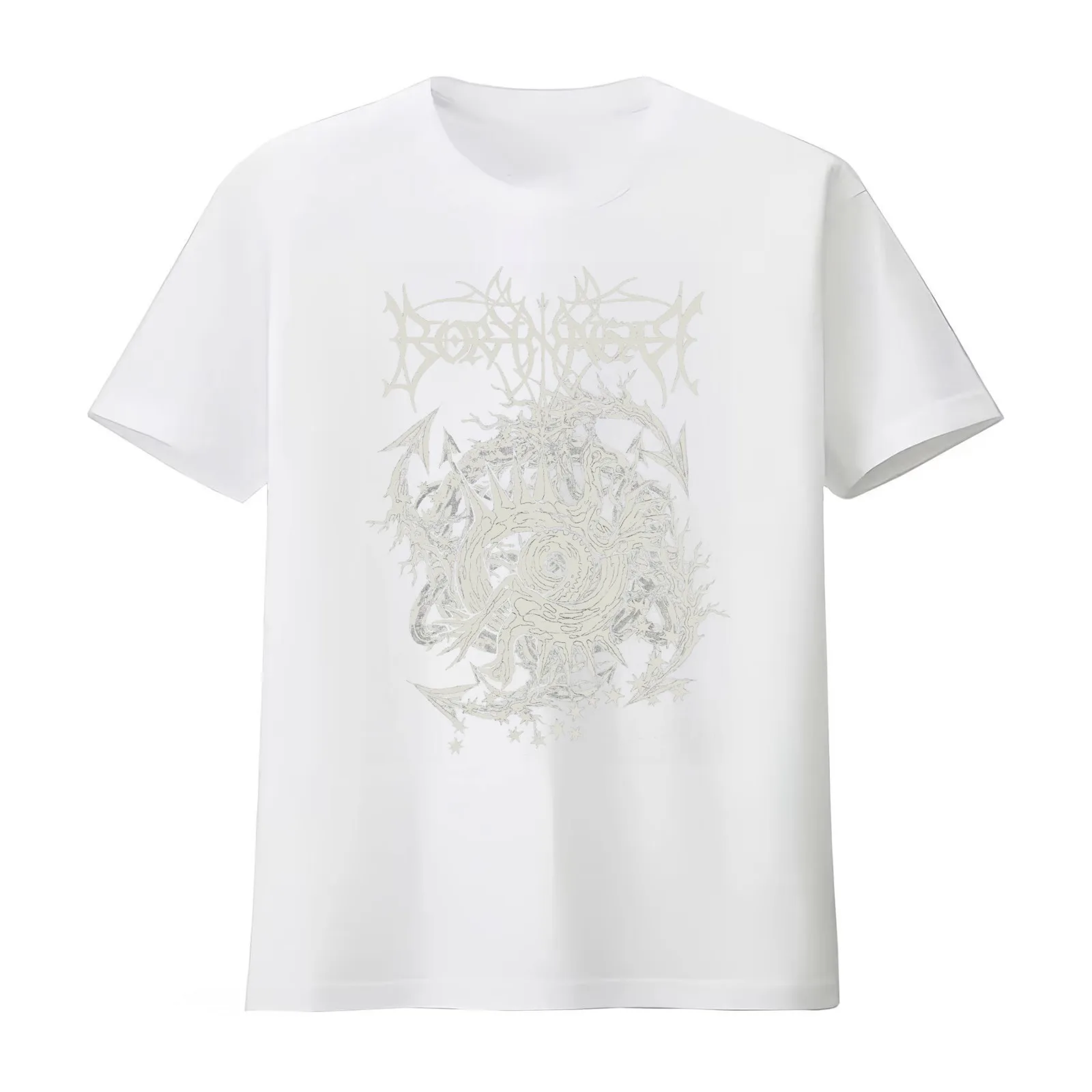 Borknagar T-Shirt Summer Casual Cotton Tee Oversized Streetwear Tops Vintage Graphic Print Loose Fit Short Sleeve