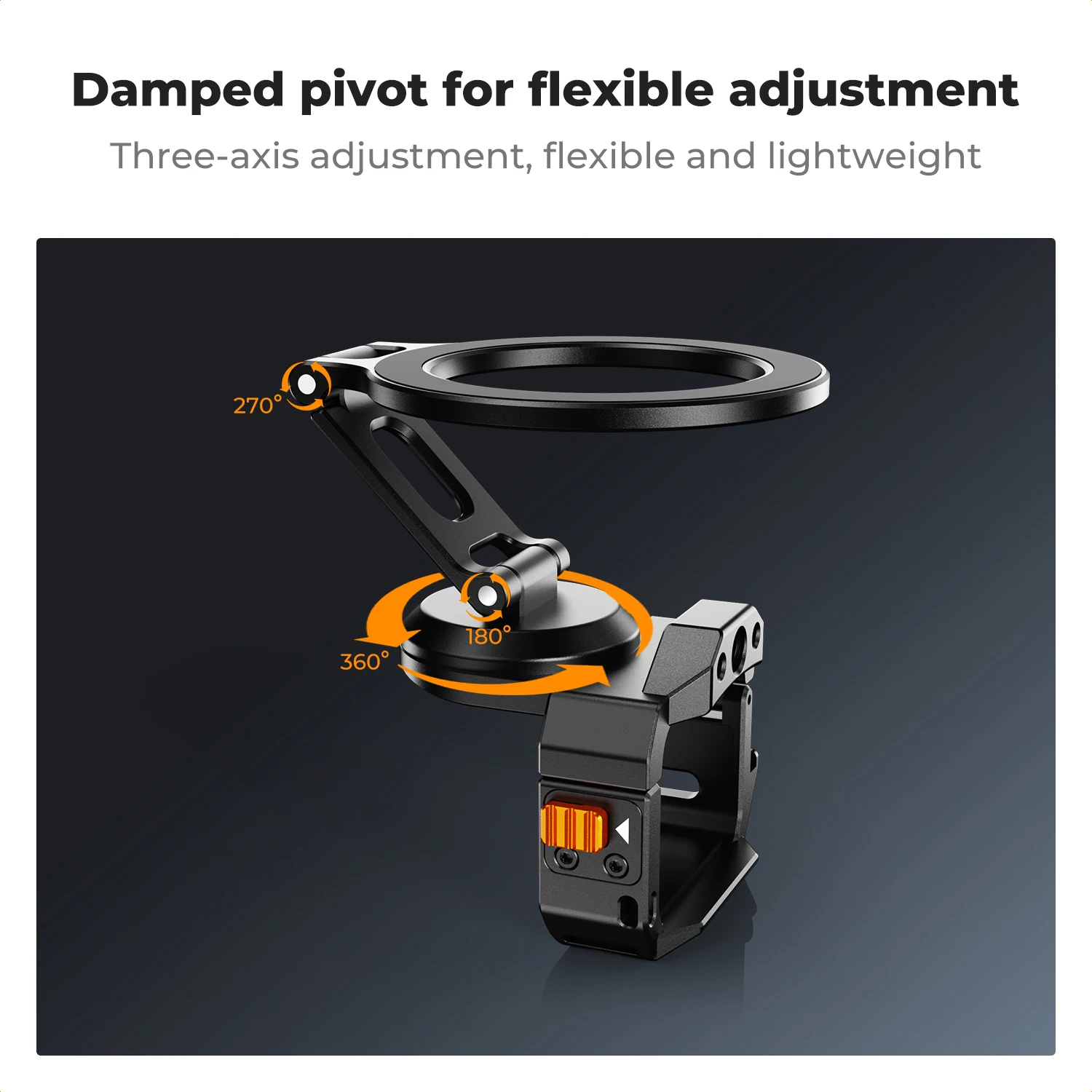 K&F Concept Magnetic Mount Stand for DJI Osmo Pocket 3 Aluminum Alloy Magnet Expansion Adapter Suction Bracket for Osmo Pocket 3