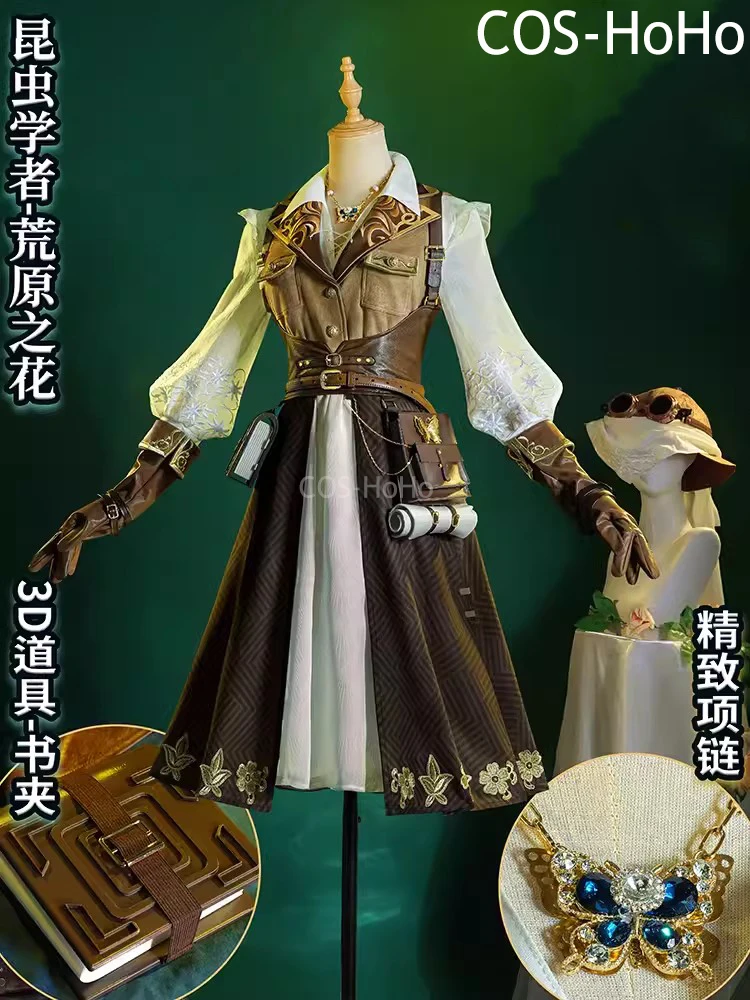 COS-HoHo Identity V Melly Plinius Entomologist The Flower Of The Wilderness QiZhen Fashion Game Suit Cosplay Costume Halloween