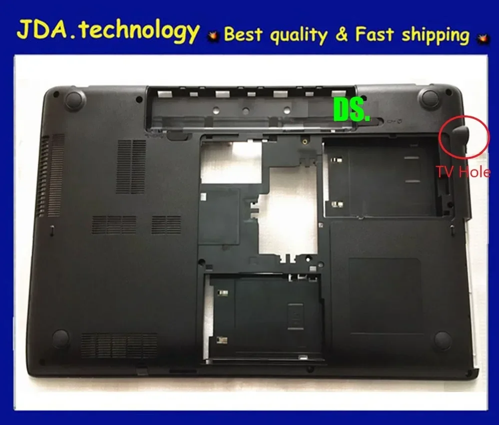 MEIARROW         New Black bottom cover For TOSHIBA P870 P875 bottom base case D shell V000280290,with TV hole