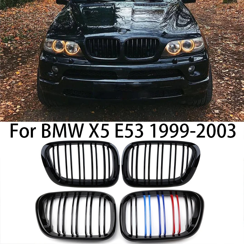 

For BMW X5 E53 1999 2000 2001 2002 2003 Car Front Kidney Grille Hood Front Bumper Radiator Grill