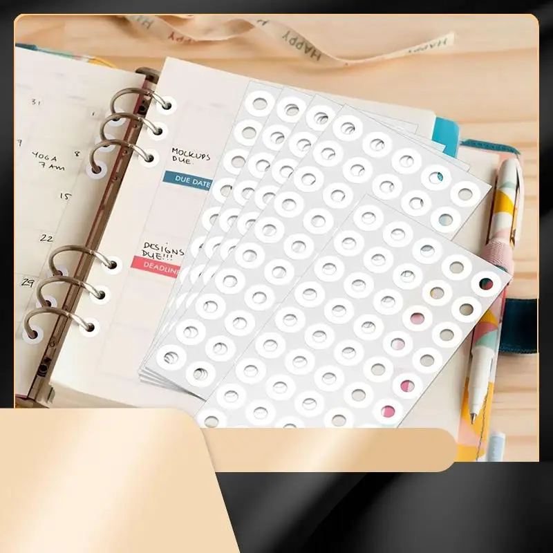 

X40A_XA-Self-Adhesive White Hole Reinforcement Stickers,1/4In Diameter Hole Punch Reinforcement Labels For Office, Family, 2500P