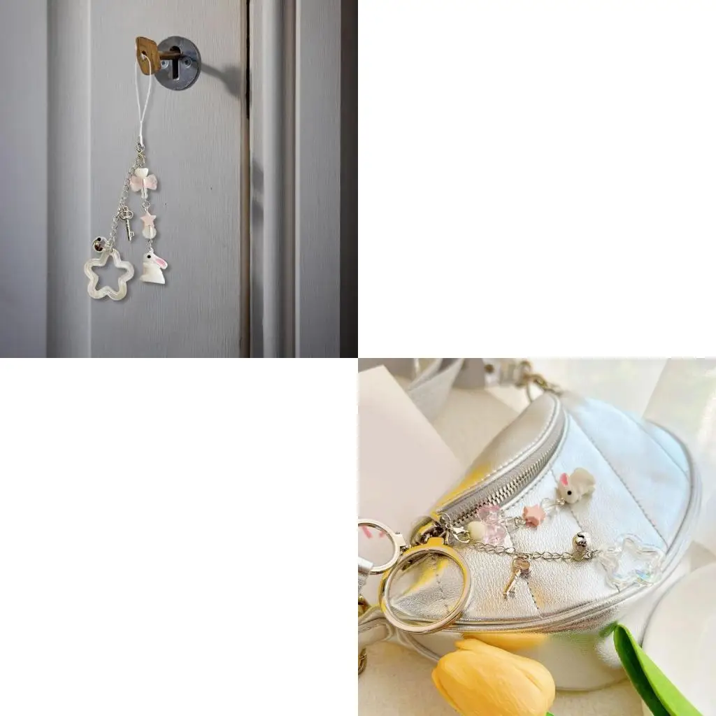  Fashion Star Rabbits Bead Hangings Pendant Phone Charm Lanyard Pocket Keychain Strap Bag Decoration Wallet Pendants