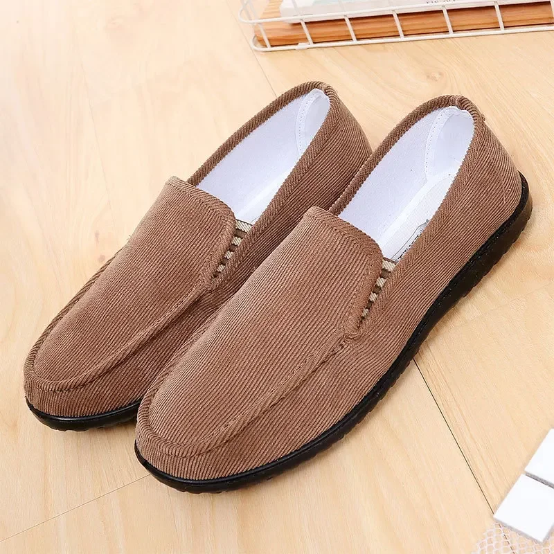 Man\'s Loafers Shoes Flats Fabric Slip-ons Men Driving Shoes Fashion New Summer Soft Lightweight Moccasins 2023