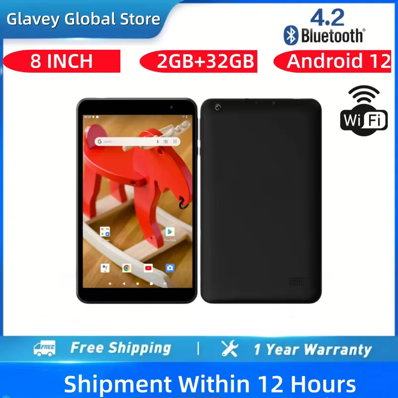 Type-C 8 Android 11 Tablet UMS312 Quad Core CPU Dual Camera 2GB RAM 32GB ROM 1280*800 IPS Battery 4000mAh