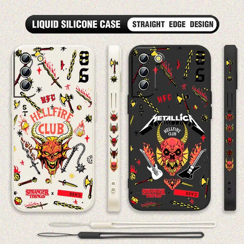 Stranger Things Red Hell Demon For Samsung Galaxy S26 S25 S24 S23 S22 S21 S20 Ultra FE Plus Liquid Left Rope Phone Case Cover view 2