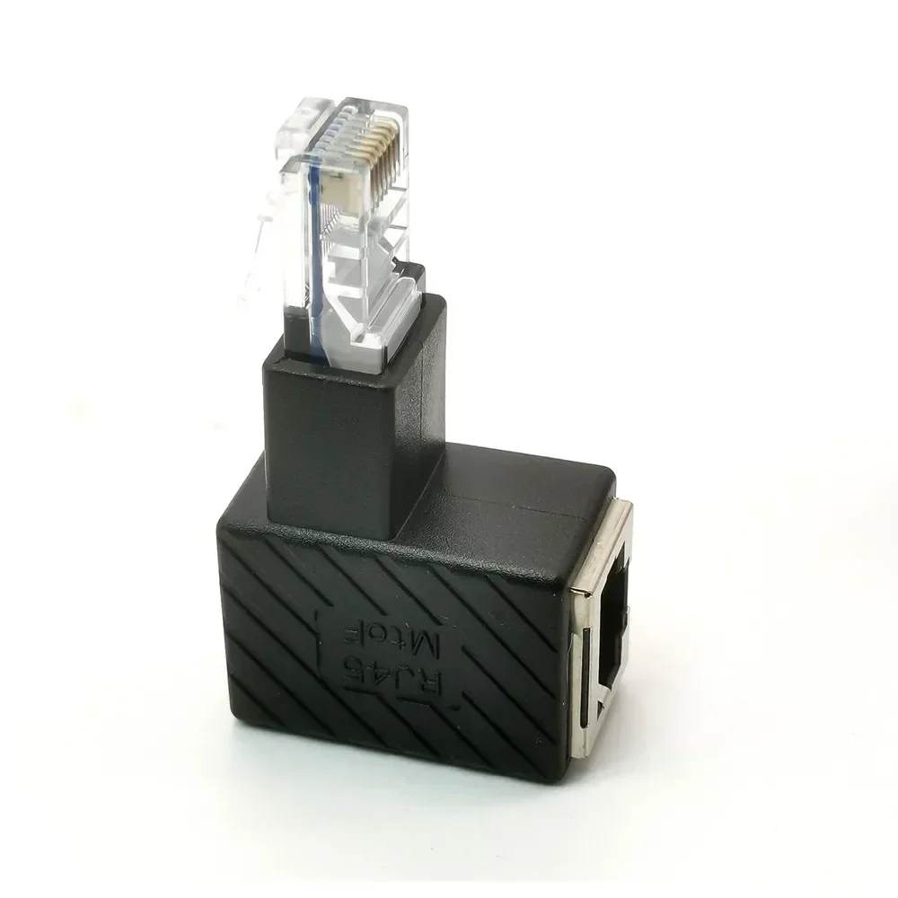 Up Down Left Right Angled 90 Degree 8P8C FTP STP UTP Cat 5e RJ45 Lan Ethernet Network Extension Male To Female Hot Sale