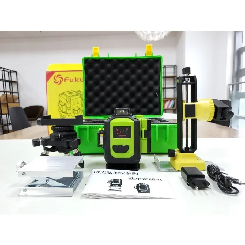 Good quality 4D Green Self-Leveling 360 degree Horizontal&Vertical 16 lines laser level 4d/Fukuda 4D laser level