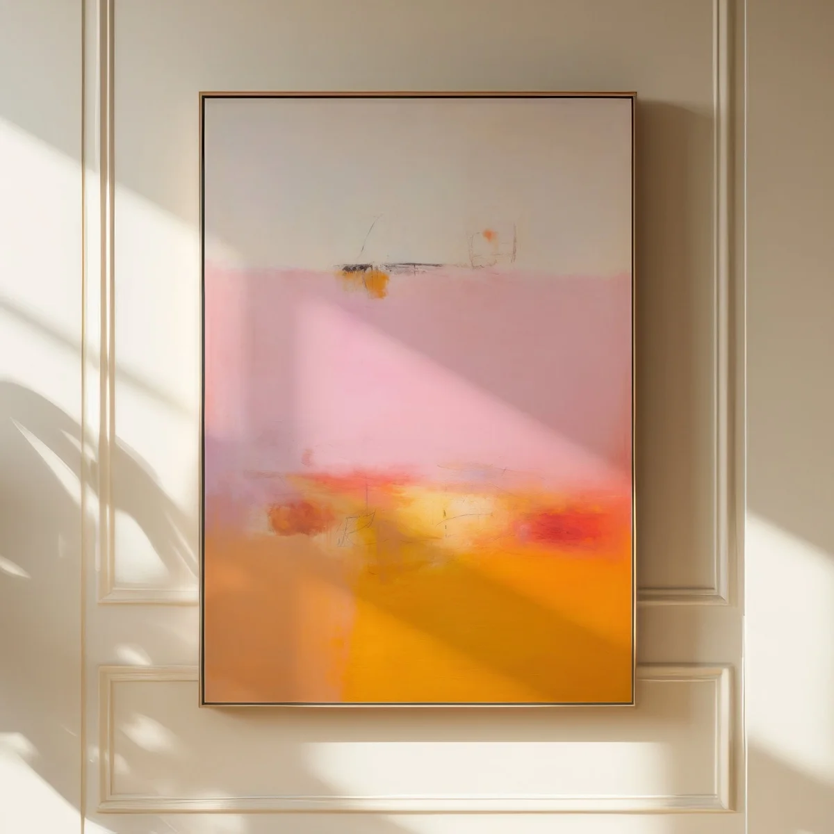 Rosa Orange Abstrakte Leinwanddrucke Poster Moderner Minimalismus Farbenfrohe Kunstdrucke Wohnzimmer Schlafzimmer Wandkunst Heim-Dekoration Poster