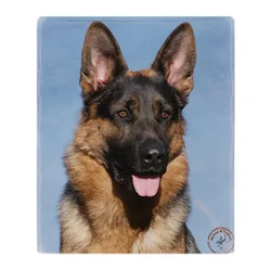 German Shepherd Dog Soft Fleece Throw Blanket Warm Cozy Bed Couch Lightweight Fleece Blanket for Kids Adults