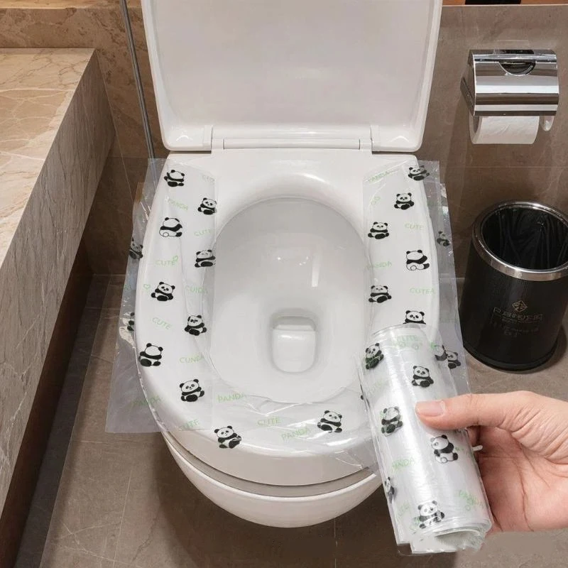 Disposable Toilet Seat Covers Waterproof Easy Tearing Non-Slip Portable 10 Pack for Office Hiking Public Bathrooms
