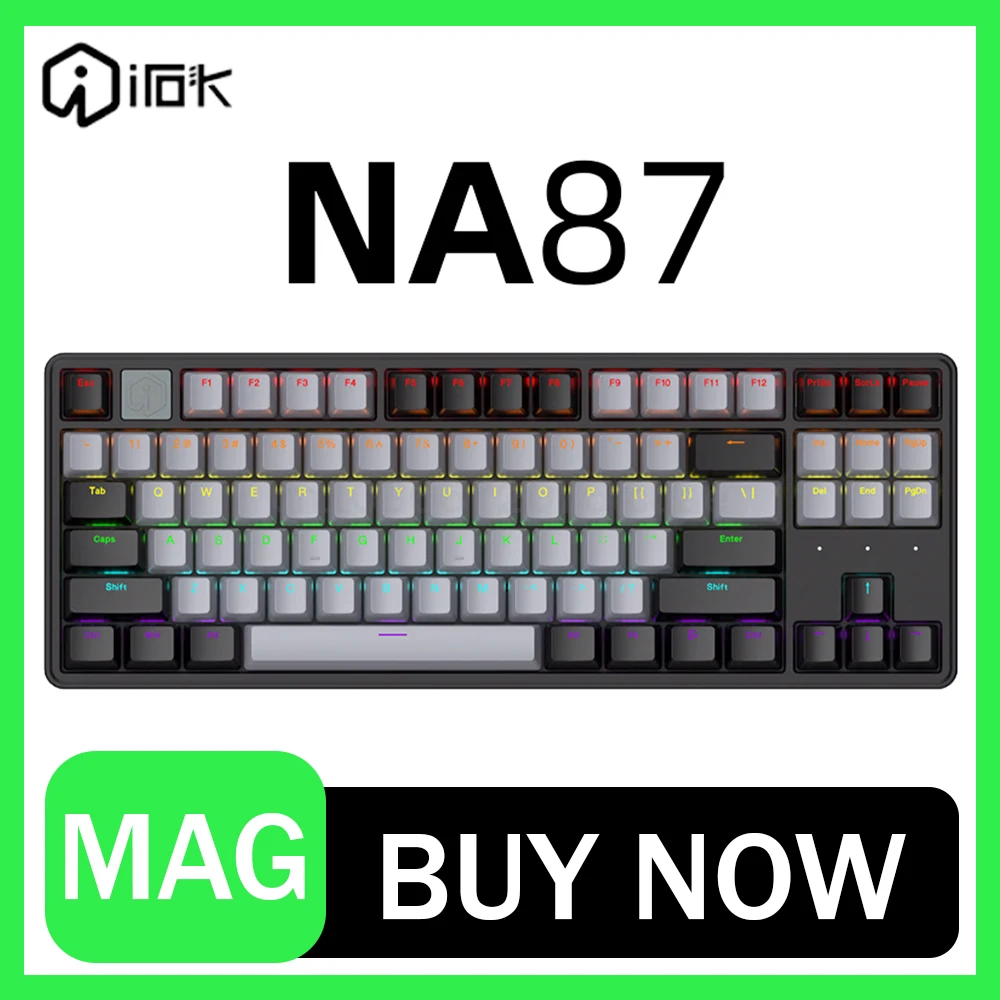 Irok Na87 Mag Toetsenbord Magnetische Schakelaar E-Sport Toetsenbord Hifi Geluid Gamer Bedrade Mechanische Toetsenbord Pc Accessoires Gaming Geschenken