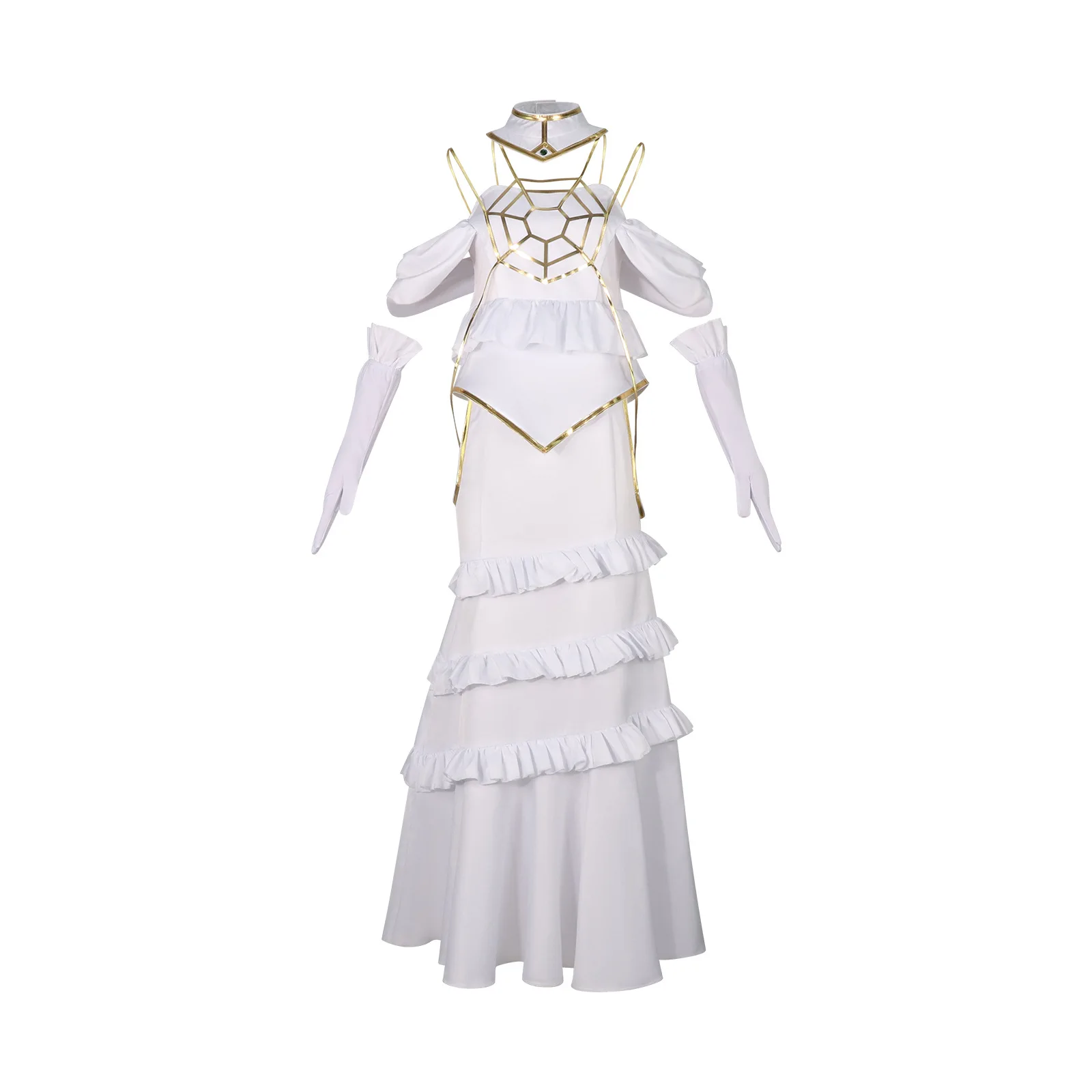 Overlord Albedo Weißes Kleid Anime-Charakter Cosplay-Kostüm Halloween-Kostüm Party-Performance-Kleidung