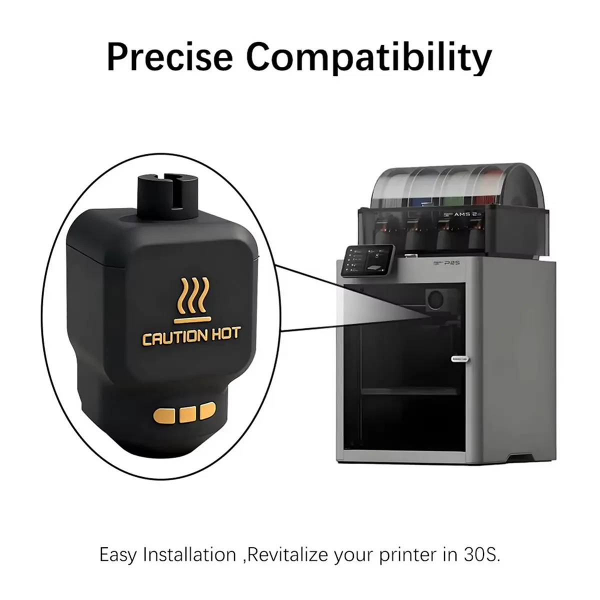 A40I 5PCS Nozzle Cover for P2S Hotend Protective Cover High Temperature Silicone Sock for P2S Hotend