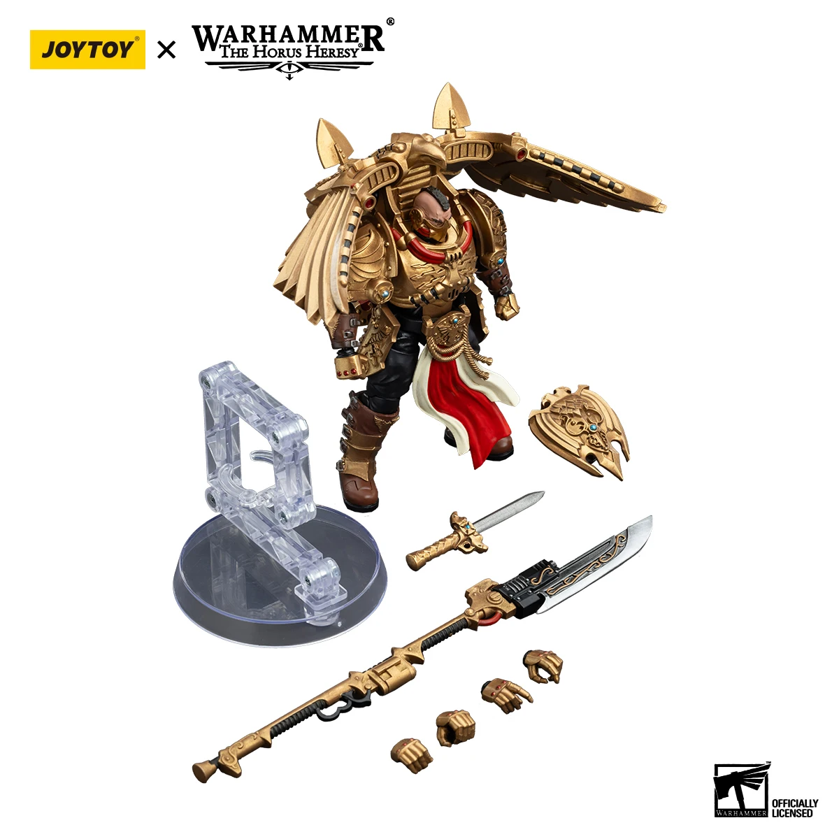 [W przedsprzedaż] JOYTOY 1/18 Warhammer 30K figurka Legio Custodes Custodian Venatari Squad 3 szt. Model zabawka prezent