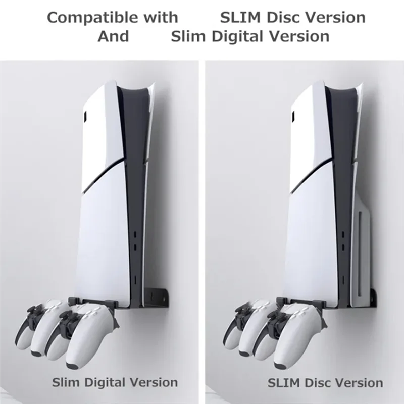 EDT-مجموعة أدوات تخزين مثبتة على الحائط، حامل وحدة التحكم، حامل سماعة الرأس، مجموعة ملحقات مناسبة لجهاز PS5 Slim