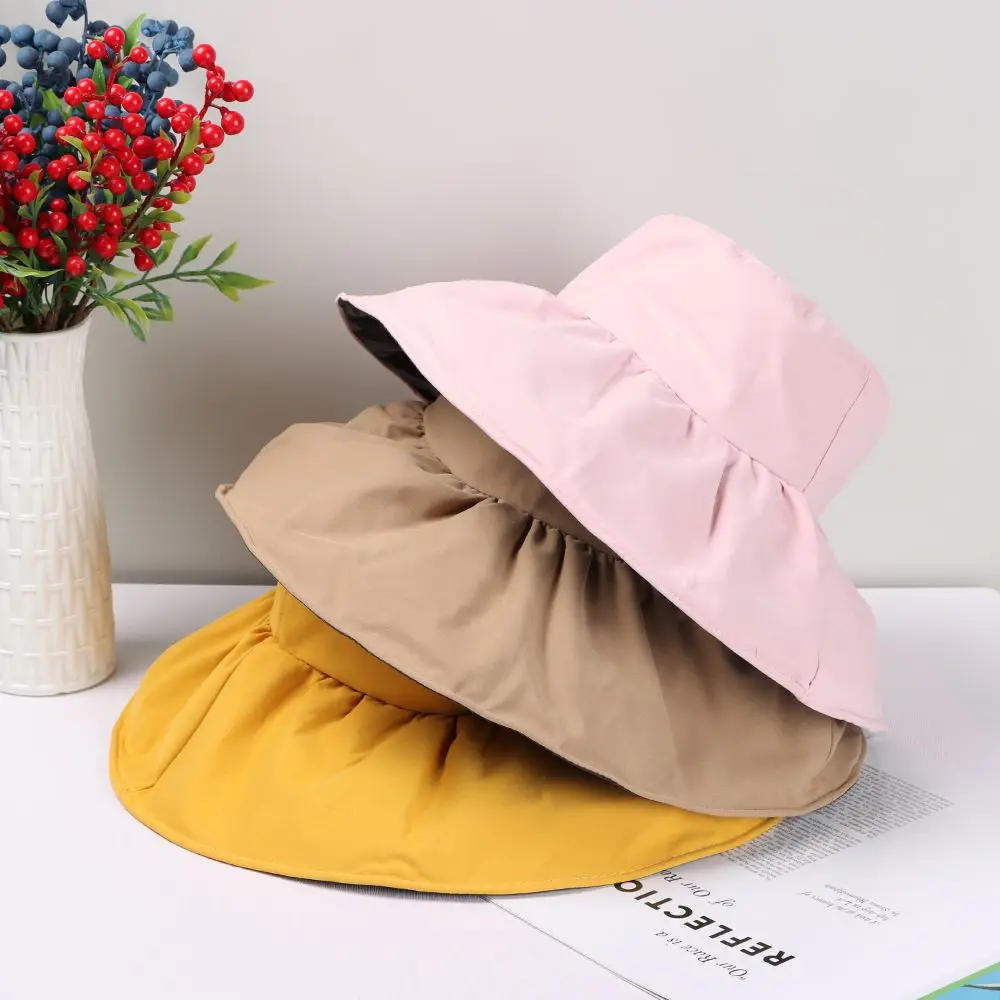 Outdoor Sunscreen Foldable Anti-UV Panama Hat Bucket Hat Sun Hat Beach Cap Fisherman Cap