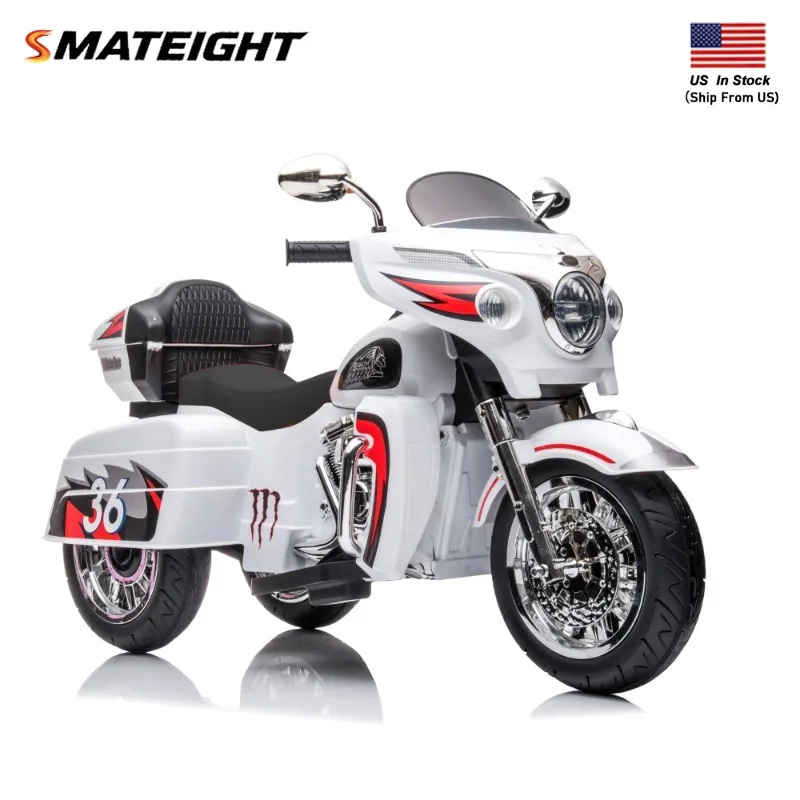 Ride on motorcycle Kids Electric motorcycle 12V two seat for kids, 3 Wheels ,Headlight
