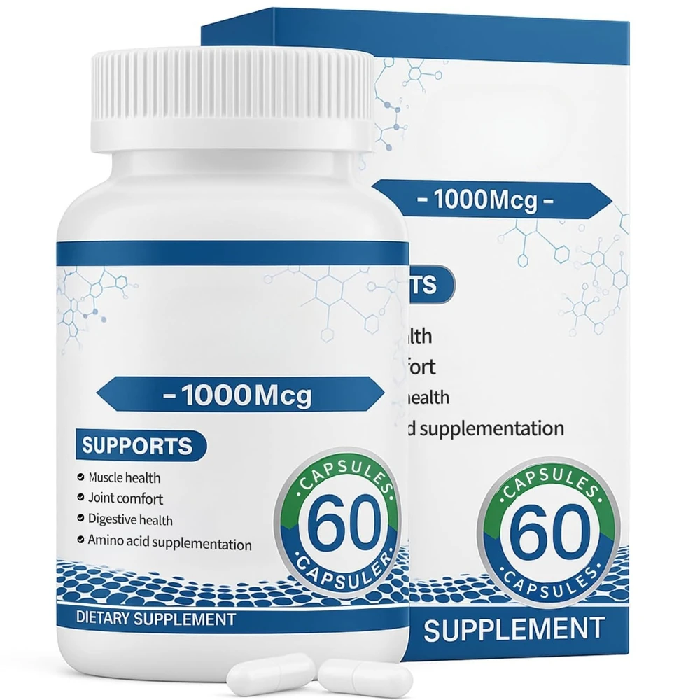 

Collagen Peptide Capsules- Amino Acids Supplement - Supports Healthy Muscles & Gut, 1000mgc