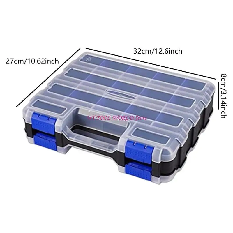 Fishing Tackle Box Waterproof Tool Box Fishing Hook Storage Container A2BB