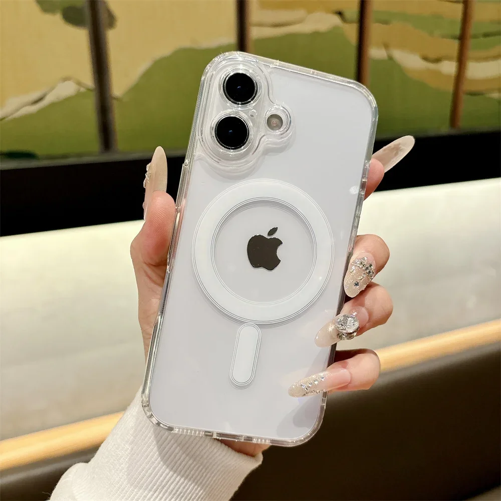 Luxuriöse MagSafe Magnetische Handyhülle für iPhone 17 Pro Max 17 Air 16 Pro 15 14 13 12 11 Transparente Stoßfeste Schutzhülle – Detail 12