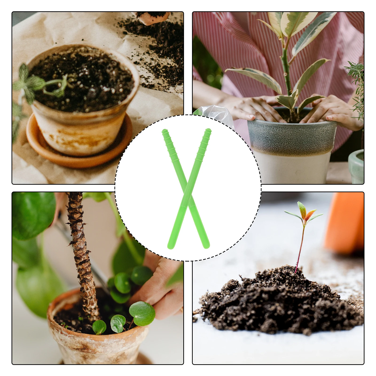 

2Pcs Plastic Sowing Tool Ergonomic Handle Easy Planting Transplantation Garden Accessories Dispenser