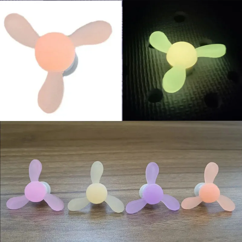 glow-in-dark Windmill-shape Shoe Decoration Buckle Charms Accessories head-top DIY Combination for bands clog Kid out door Gifts