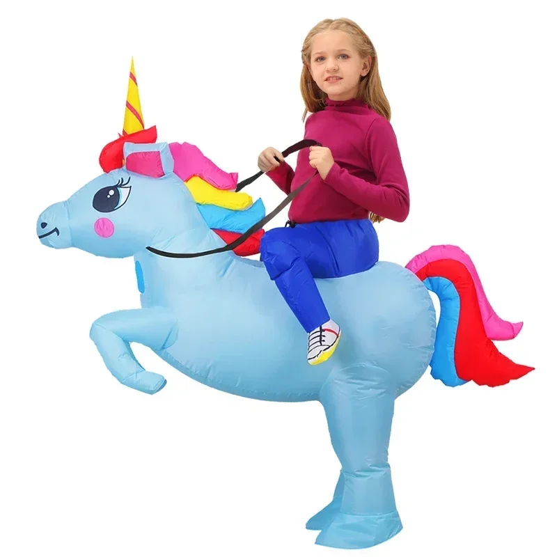 New Kids Adult Dinosaur Unicorn Inflatable Costumes Child Animal Mascot Halloween Purim Party Anime Cosplay Costume Dress Suit