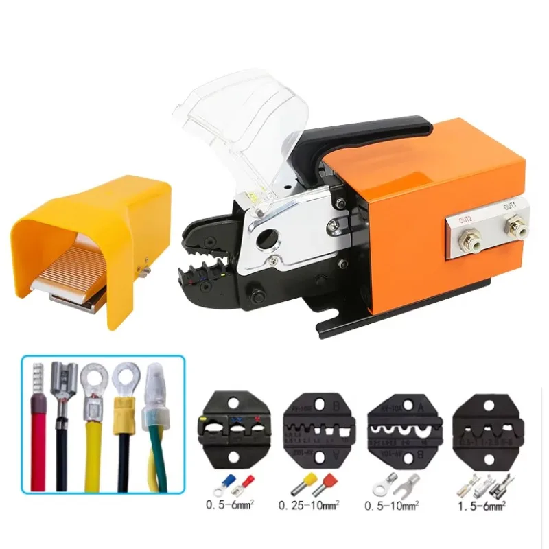 AM-10 Pneumatic Terminal Crimping Machine Portable Semi Automatic With Multiple Die Sets For Wire Cable