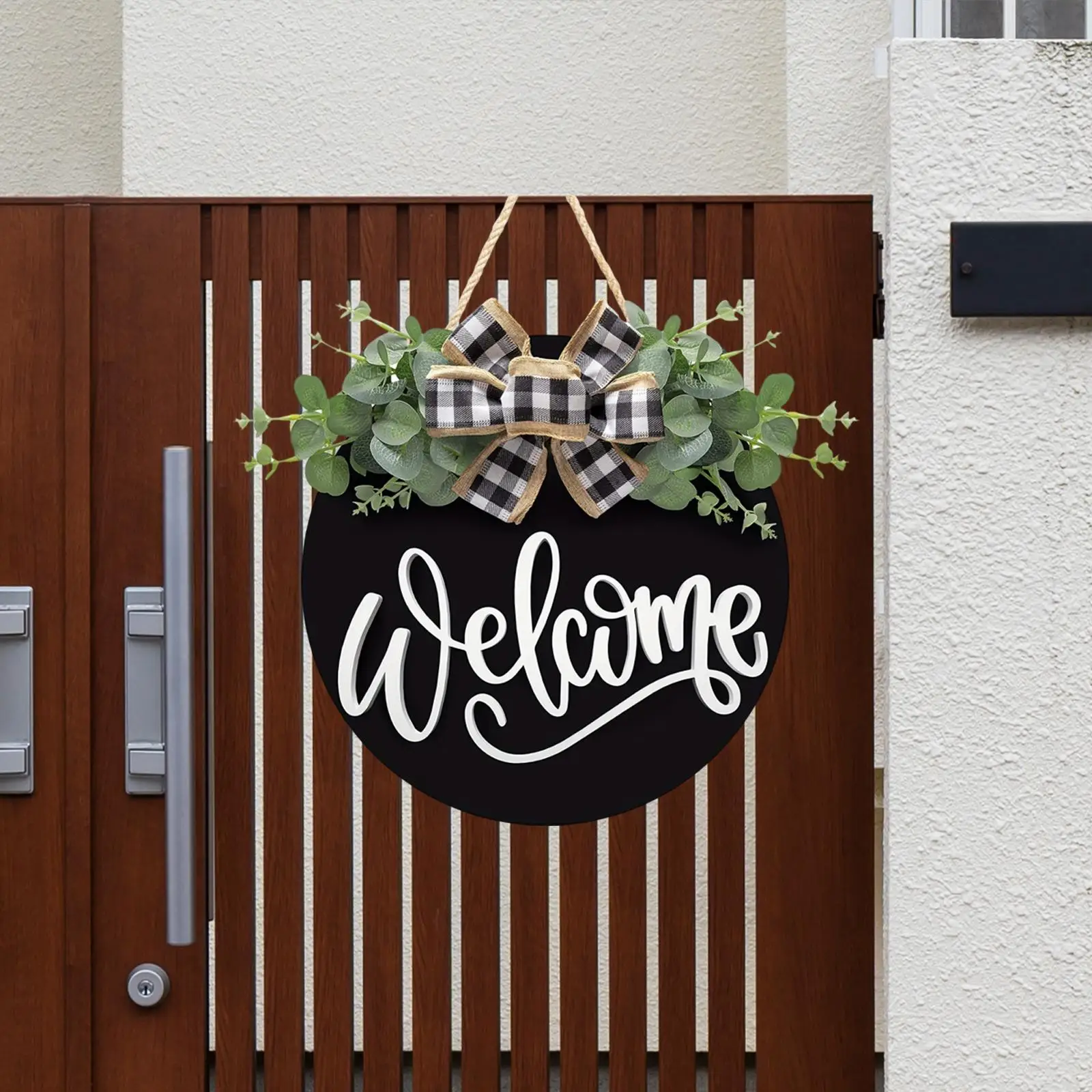 Welcome Wooden Hanging Sign Welcome Sign Porch Decor Wood Sign Front Door Sign for Office, Fence, Cafe, Housewarming Gift