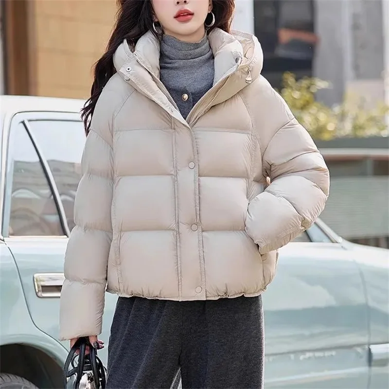 

Women Down Jacket Winter Warm Coat Thick Parkas Long Sleeve Parkas Female Street Fashion Hoodies Woman's Cotton-padded Jacket