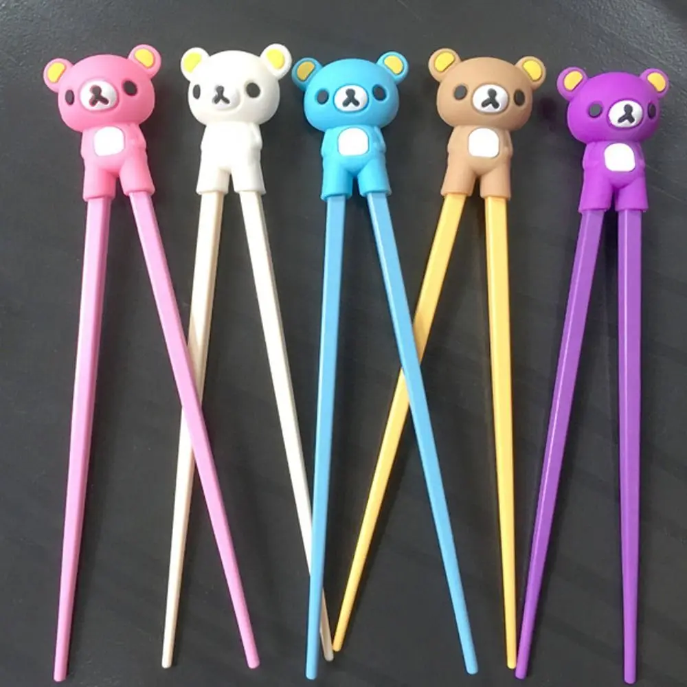 High-quality Silicone Learning Chopsticks Eating Helper Cartoon Bear Training Chopsticks Tableware Beginner Chopstick