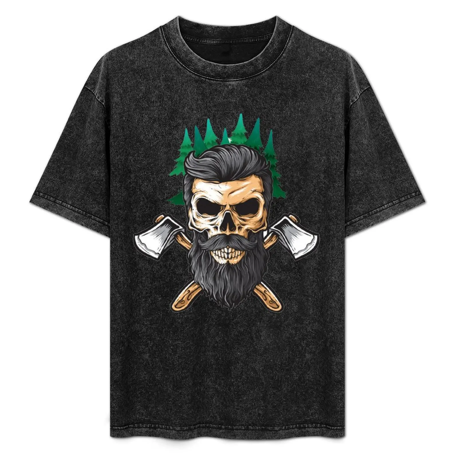 Run Forest Run Lumberjack Chainsaw T-Shirt Casual Loose Fit Short Sleeve T-Shirt