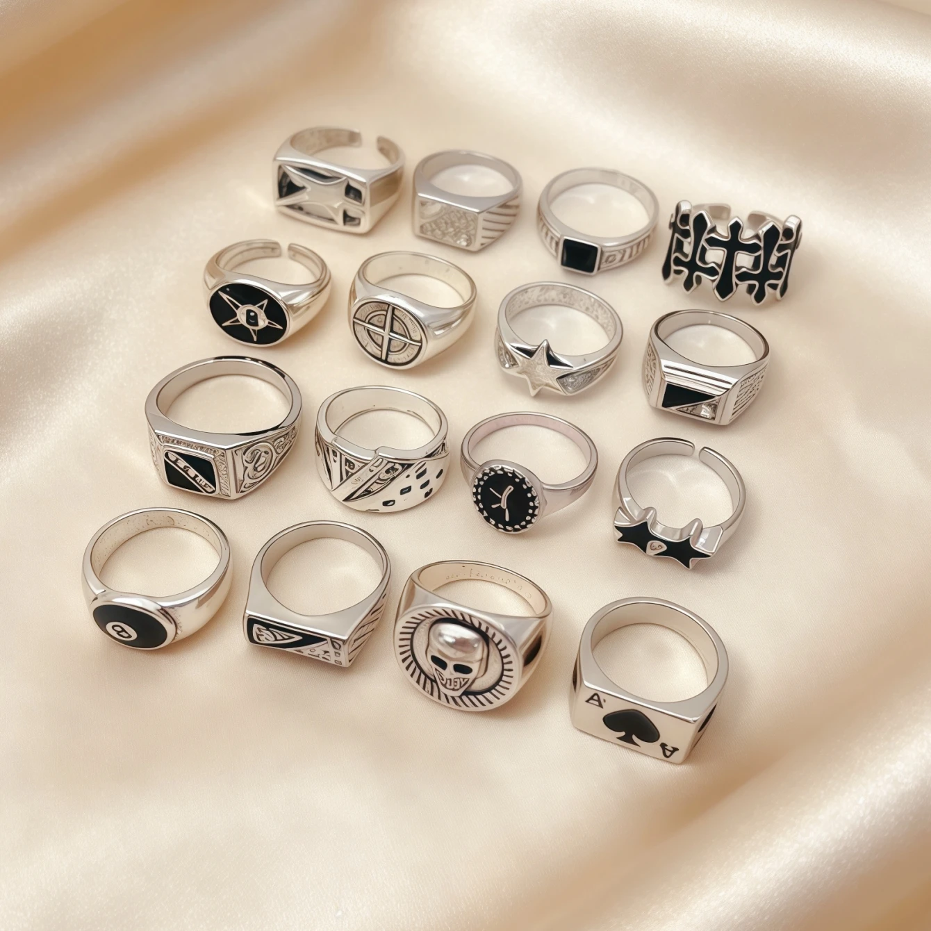 6/8/12/24/36/48 sztuk zestawu  – Gothic Skull Ring recenzja i cena