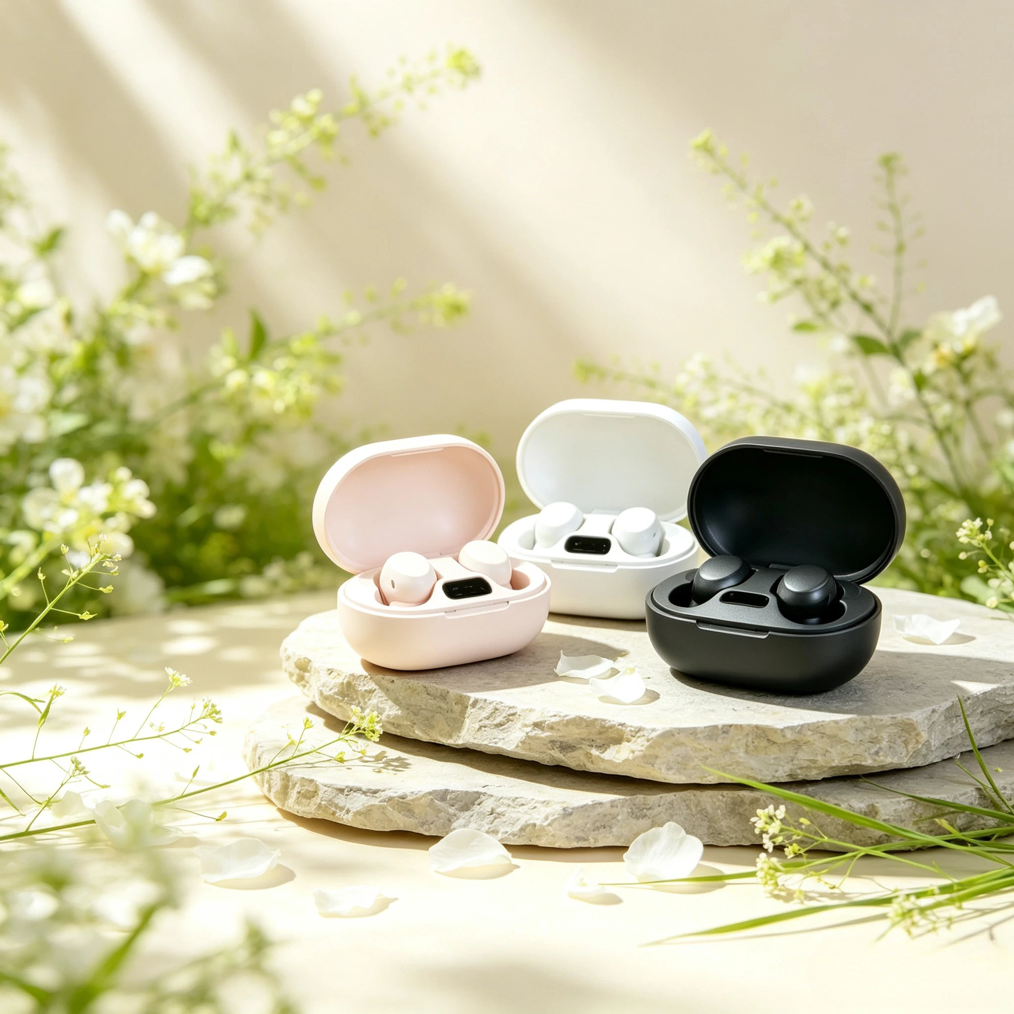 True Wireless Earbuds In-Ear Bluetooth Earphones Headphones For Noise Reduction Power Display Waterproof Touch Control With Mic