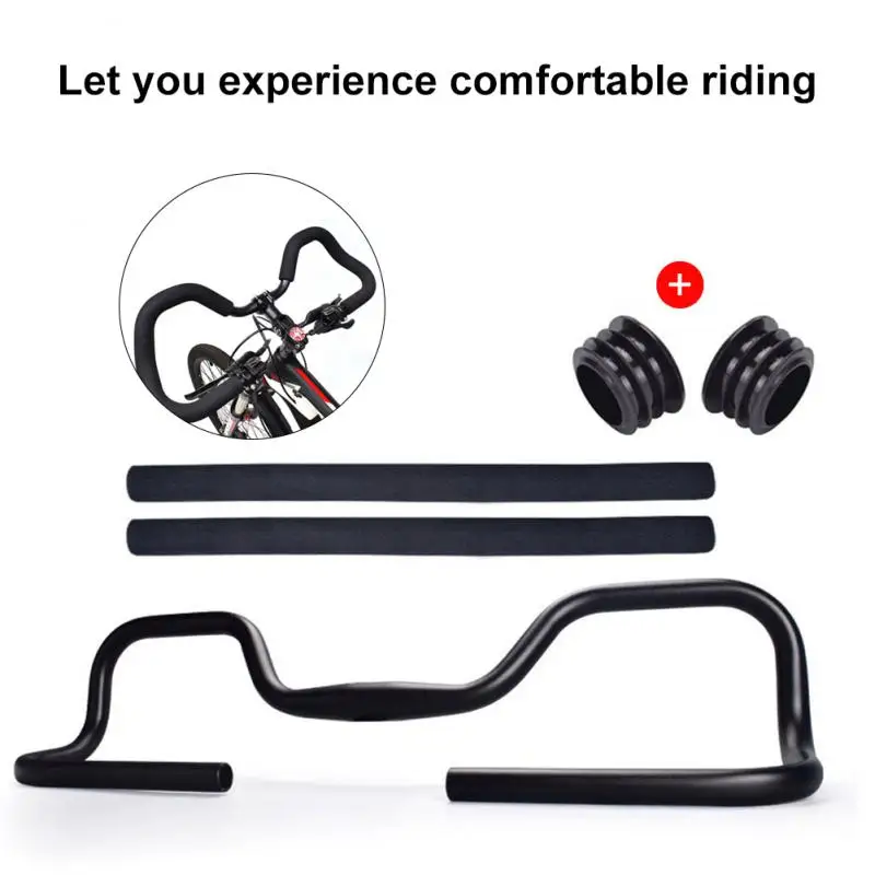 580mm Bicycle Butterfly Handlebar Mountain Bike Aluminium Alloy MTB Handlebar Handle Bar Grip Adjustable Long Distance