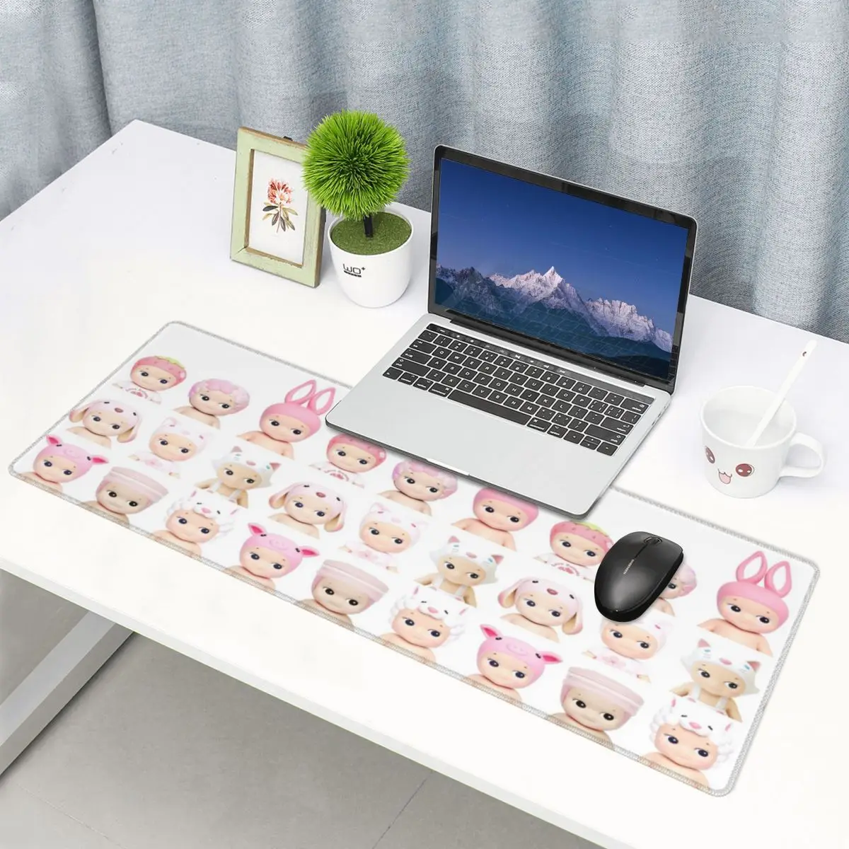 Large Mouse Pad Cute Sonny Angel Strawberry Cartoon Girls Gamer PC Laptop Mats Keyboard Carpet Computer Gaming Desk Mat
