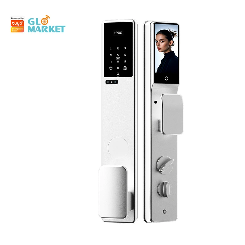 

Multi-language Translation Fingerprint Face Unlock Smart Lock Swipe Card APP Control TUYA Wi-Fi Hotel Use Wood Door