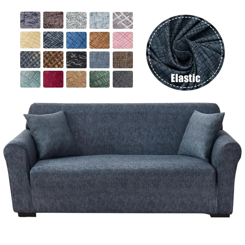 Texture Pattern Sofa Covers for Living Room All-inclusive Elastic Chair Couch Corner Sectional Sofa Cover Furniture Slipcover