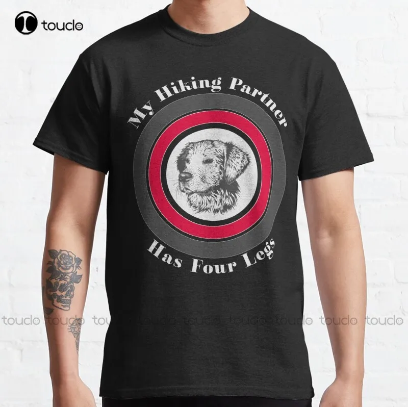 New My Hiking Partner Has Four Legs 2 Classic T-Shirt Shirts For Men With Designs