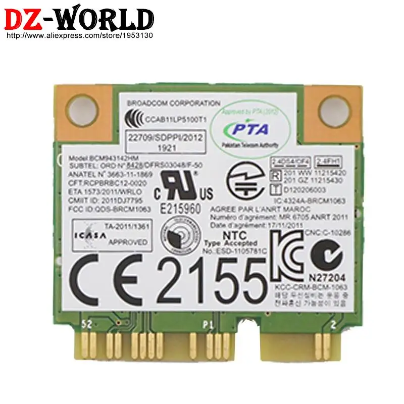 BCM43142 BCM943142HM 04W3837 WIFI Wireless Card Bluetooth 4.0 for Lenovo E330 E431 E531 E430C E530 S431 S531 L430 L530 E145 E335