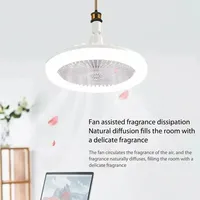 Rotatable 3in1 Ceiling Fan with Remote Control Lighting Lamp E27 Converter Base Lighting Base Bedroom Living Room ﻿Aromatherapy