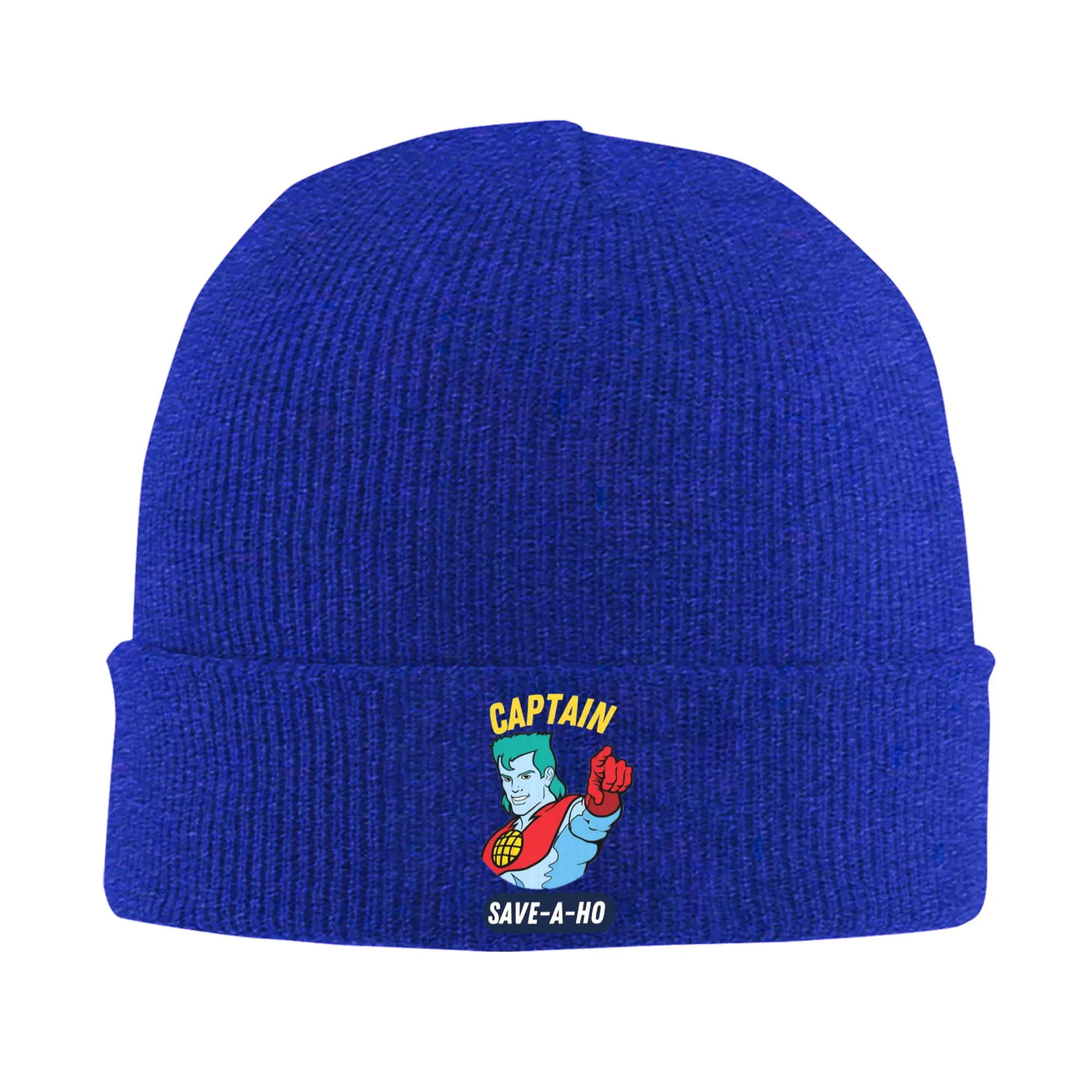Captain Save A Ho Rib Knit Cuffed Beanie For Women Men  Winter Skull Knitting Hat Cap