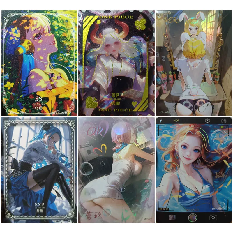 Anime One Piece Uta Nami Boa Hancock Nefertari D Vivi Shirahoshi Collectible Cards Christmas Birthday Gifts Children's Toys