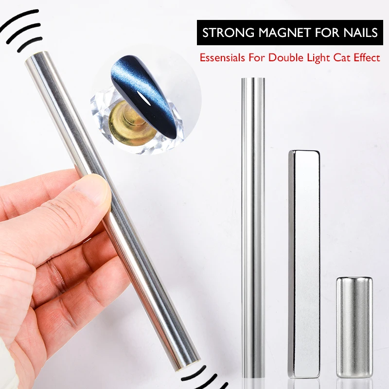 Dual-Head Strong Stick For Nails Cat Magnetic Gel Nail Polish Nail Art Tools For Double Light Cat Effect Nail Magnet Stick Board