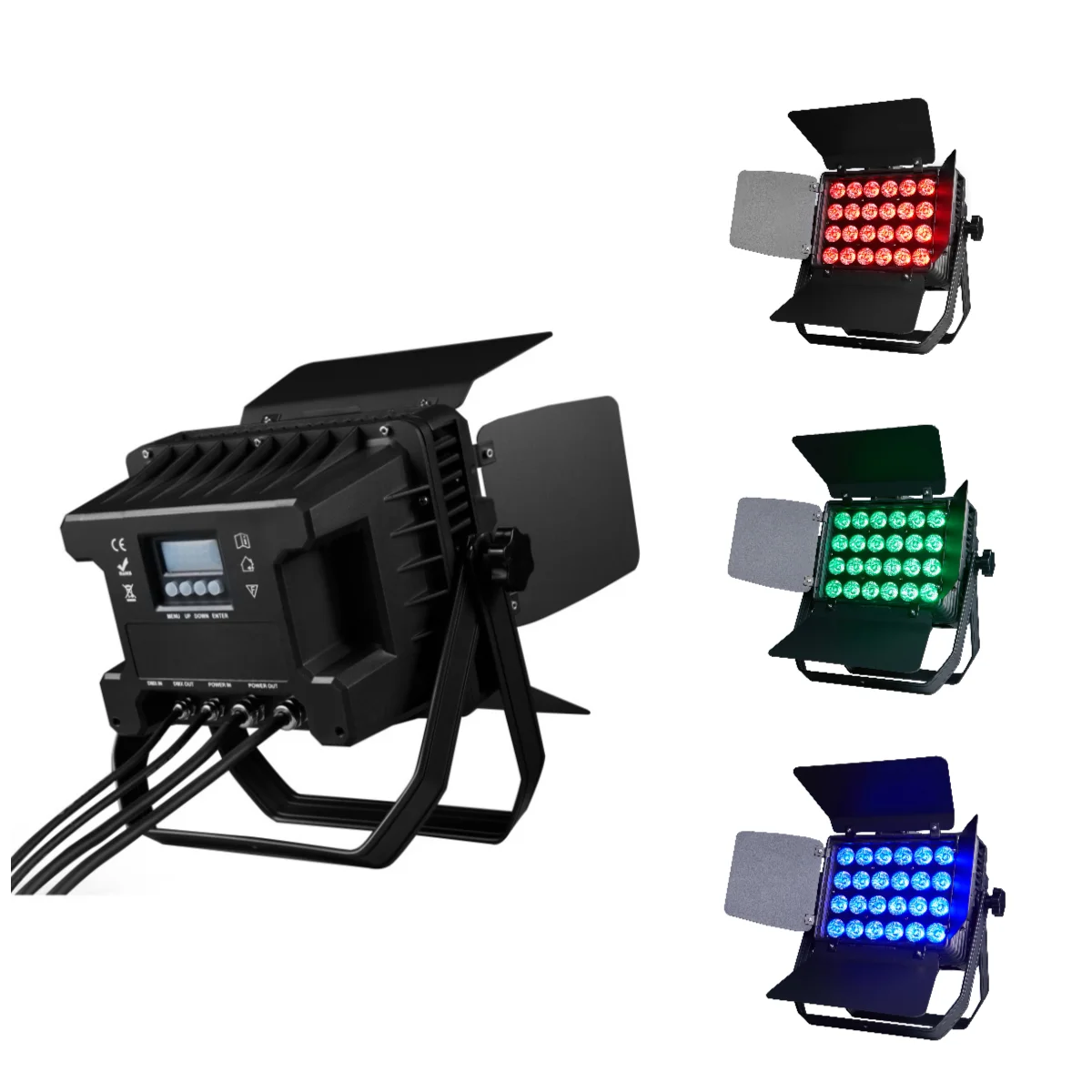 IP65 Waterproof 24x18W RGBWA UV 6in1 Outdoor  Stage Light LED Square Par Light DJ DMX Disco Equipment Bar Dance Floor Lighting