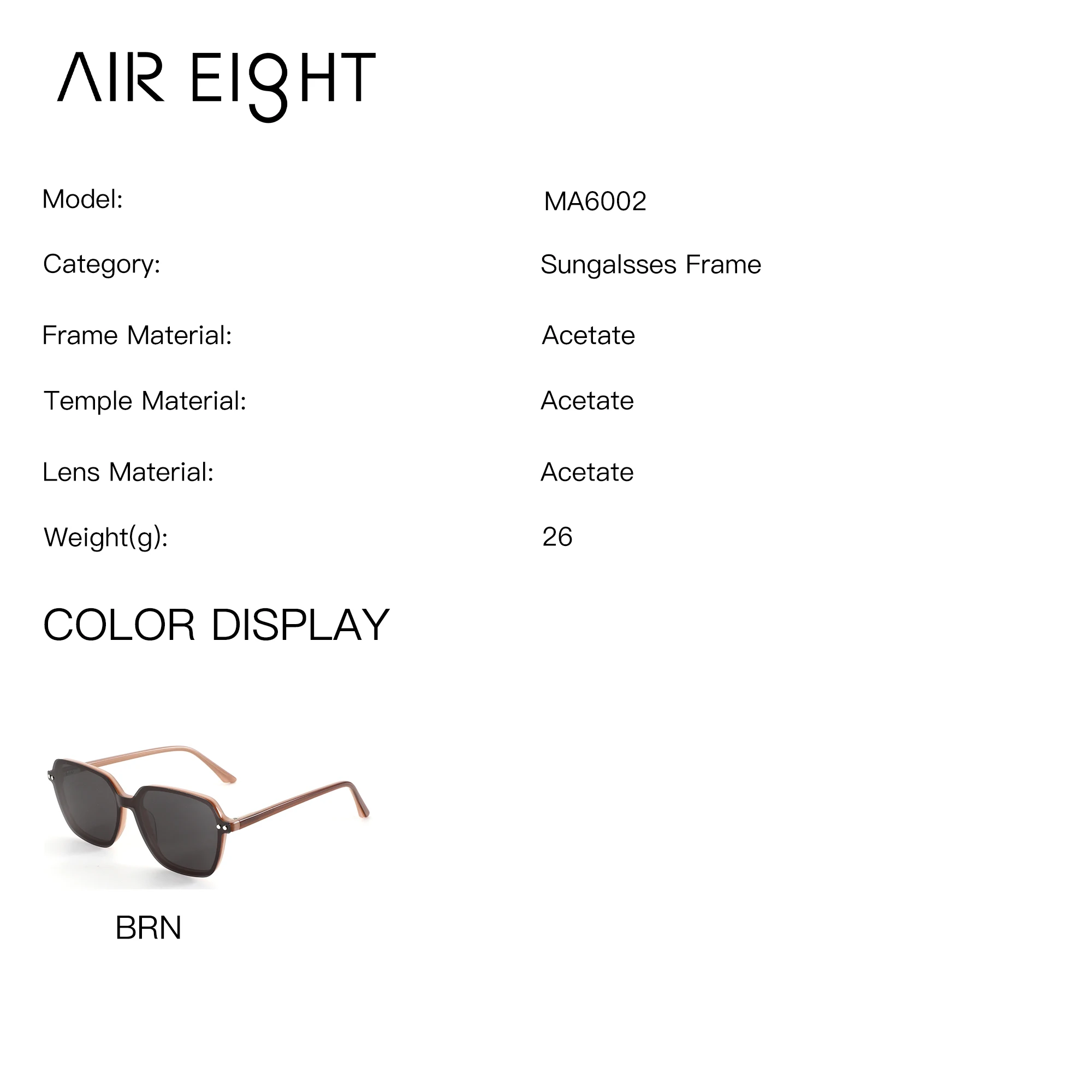 AIREIGHT Acetate Polygon Magnetic Clip On Prescription Glasses For Women Blue Light Myopia Graduated Lenses Progressive Eyewear